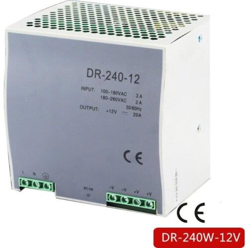Din rail power supply 240w 12V power suply 12v 240w ac dc converter dr-240-12 good quality