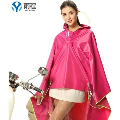 Electric bicycle motorcycle raincoat single transparent fashion large brim hat thickening poncho