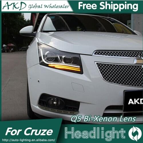 AKD Car Styling for Chevrolet Cruze Headlights 2009-2015 LED Headlight DRL Head Lamp Q5 Bi Xenon Lens High Low Beam Parking