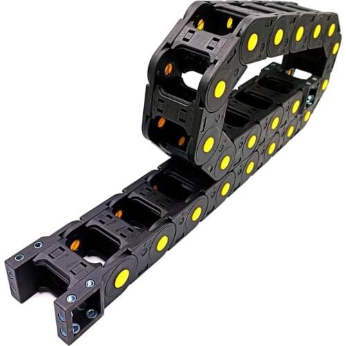 JFLO 20x125mm 1 Meter Plastic Wire Carrier Cable Drag Chain Towline For CNC Router Machine Tools Transmission Free Shipping