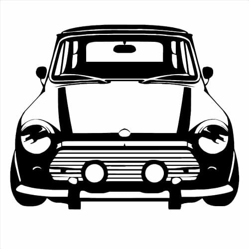 CLASSIC MINI COOPER Vinyl Wall Art Sticker Car Sticker Room Decal Wallpaper DIY Wall Decals 2 Sizes