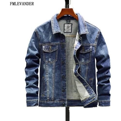 Men Autumn Fashion Cool Trendy Mens Jean Jackets Spring Casual Coat Outwear Stand Collar Motorcycle Cowboy