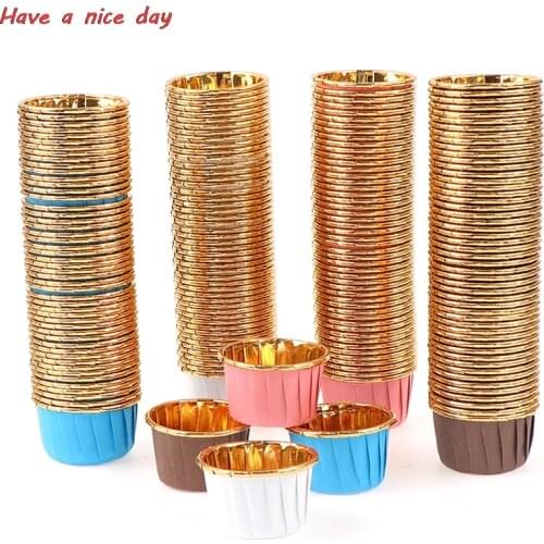 Hot 50/100PCS/Pack Muffin Cupcake Liner Cake Wrappers Baking Cup Tray Case Cake Paper Cups Pastry Tools Party Supplies