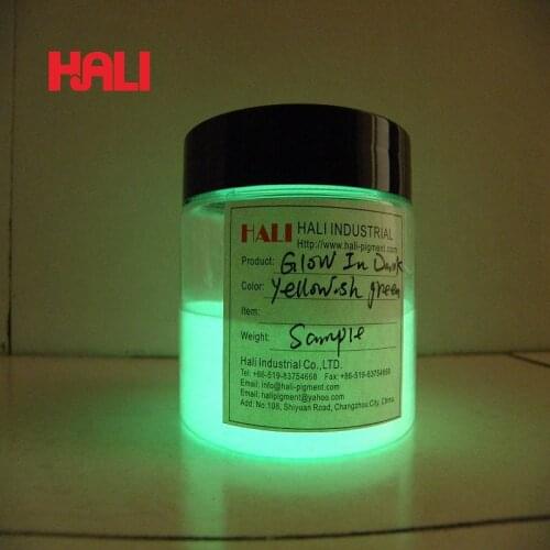 Luminescent pigment, photoluminescent pigment, glow in dark pigment, luminous pigment powder,color:yellowish-green,MOQ:1kg