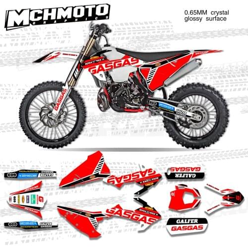 MCHMFG for Custom Team Graphics Backgrounds Decals Stickers Kit For GASGAS EC 2018 2019 2020 Decals Stickers