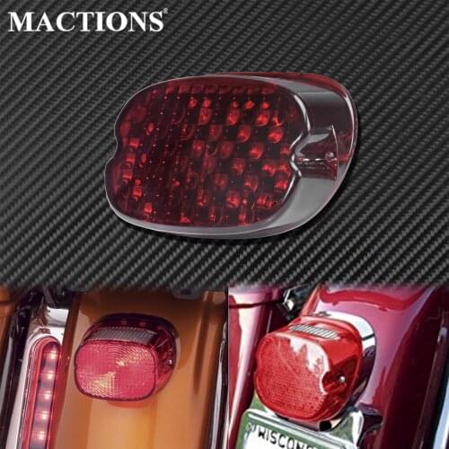 Motorcycle Red LED Tail Brake License Plate Light For Harley Touring Electra Glide Road King Softail FLHT Fat Boy Dyna Sportster