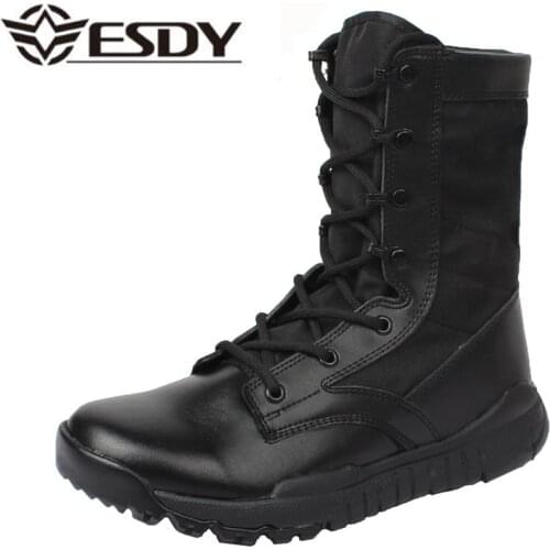 Men Ankle Work Boots Combat Shoes Super Light Tactics Boots Desert Military Shoes Breathable Boots