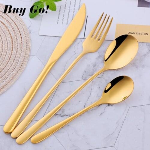 4 Sets Stainless Steel Cutlery Set Rainbow Dinnerware Set Korean Food Cutlery Tableware Dinnerware Christmas Forks Knives Spoons