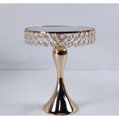 2020 new 1-3pcs gold mirror cupcake stand crystal metal creative home large fruit plate fruit basket home set cake tool