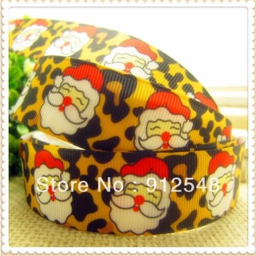 Christmas New arrive,free shipping 1'' (25mm) Printed grosgrain ribbon,Santa Claus ,91414