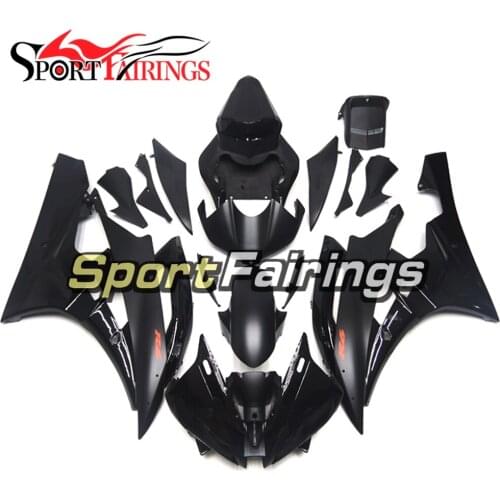 Full ABS Plastic Injection Sportbike Fairings Covers for Yamaha YZF600 R6 2006 2007 06 07 Matte Black Complete Motorbike Cowling