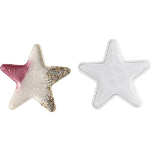 Stars Shape Tray Epoxy Resin Mold Serving Board Plate Silicone Mould DIY Crafts Ornaments Home Decorations Casting Tool T84A