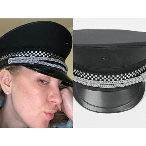 Police Hat army Visor cap Uniform Octagonal Dance Costumes Military Sailor Hats for party for girls coaplay Halloween Christmas