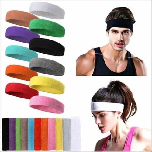 Women Men Headband Sports Yoga Fitness Stretch Sweat Sweatband Hair Band Elasticity Headband Headwear Sports Safety Head Band A