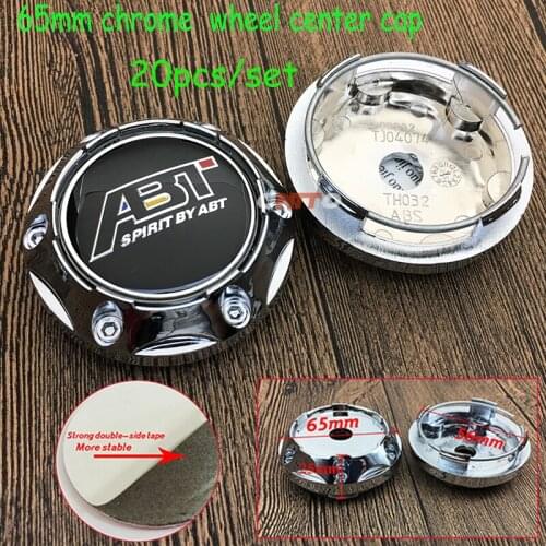 Dust-proof 20pcs/set 65mm Wheels center caps hubcaps covers rim ABT logo Car styling for toyota Jaguar Vw Honda