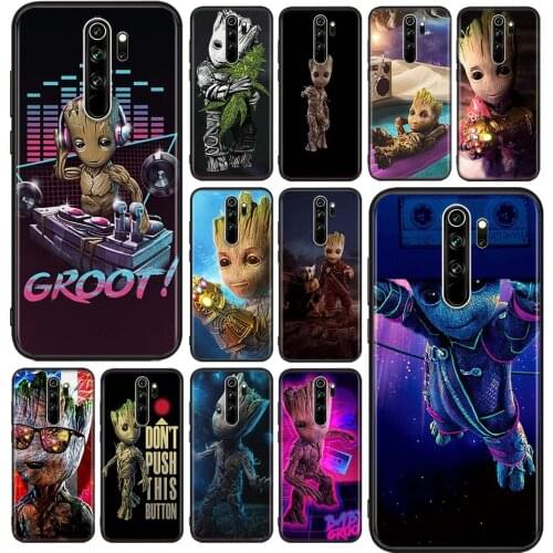 Marvel Cute Groot For Xiaomi Redmi Note 10S 10 9 9S 9T 8T 8 7 6 5 Pro Max 5A 4X 4 5G Soft Silicone Phone Case