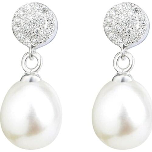 GNE1160 100% Fine 925 Sterling Silver Hot Sale Earring Beauty Fashion Pearls Drop Earrings Fashion Jewelry Fine Gift For Women