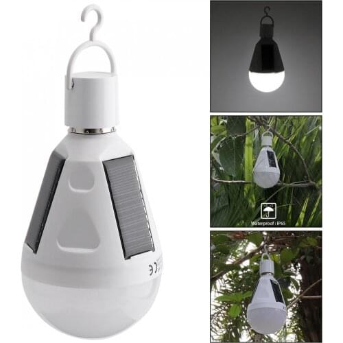 Solar Lamps Portable Solar Light 12W Solar Powered Energy Lamp LED Bulb for Outdoors Camping Light Tent Fishing Solar Lamp