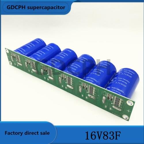 Farad capacitor 2.7v500f 6pcs / 1set super capacitor 16v83f automobile capacitor with protective plate