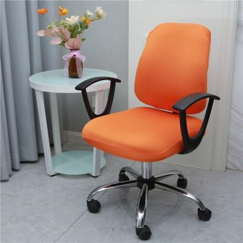 2pcs/set Universal Elastic Spandex Fabric Split Chair Back Cover+Seat Cover Anti-dirty Office Computer Chair Cover Stretch Case