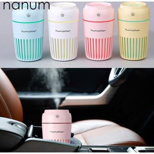New Time Cup Humidifier Mini Ultrasonic Led Night Light Aroma Essential Oil Diffuser USB Fogger Car Air Freshener