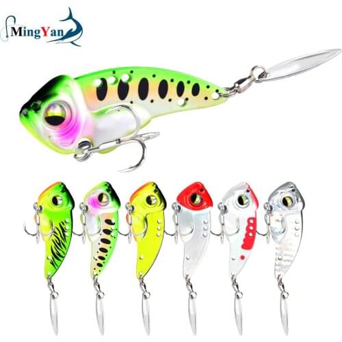 1pcs 3D Eyes VIB Lure Sinking Pencil 8.5g-12.5g-17g Spoon Painting Fishing Lure Hard Bait Fishing Tackle Treble Hook