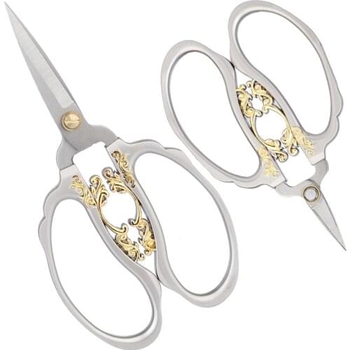 SHWAKK 1PCS Embroidery Scissors Retro Scissor Stainless Steel High Quality Suitable for Professional Tailor Sewing and Quilting