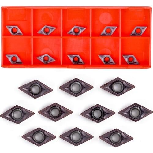 10pcs DCMT07024 YBC205 Carbide Blades 2.38mm Thickness Durable Inserts For Lathe Turning Tool Boring Tool