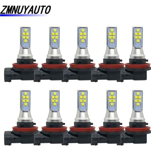 10PCS H8 LED H11 Led Bulbs 12SMD 1400LM Super Bright White 6000K Car Driving Lamp Fog Lights Auto Bulb 12V
