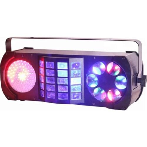 2019 Newest product rgbw multi color DMX 512 strobe +gobo +derby +laser led effect stage dj light for stage decoration in 1