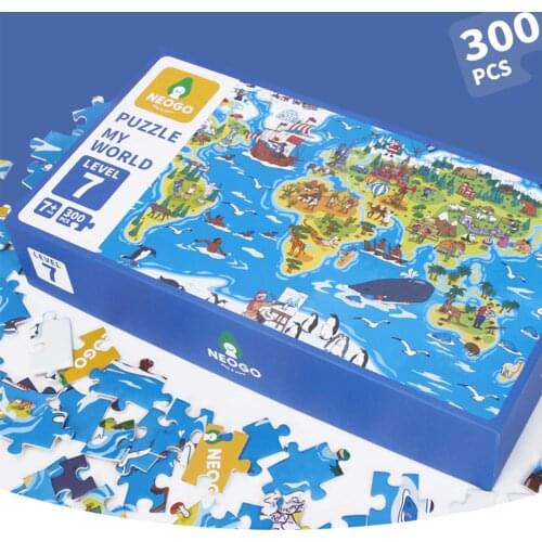300 Pieces Puzzle Toy World Map Jigsaw Puzzles For Kids Early Educational Toy DIY Large Puzzle Game Toys Children Gift