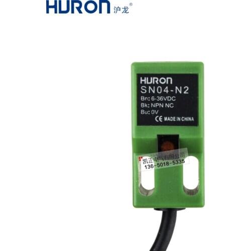 5 pieces of HURON HURON square proximity switch DC three-wire SN04-N2 metal induction sensor NPN normally closed 4mm
