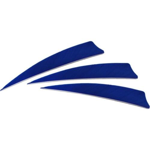 50Pcs 4" Shield Back Blue Color Turkey Feather for Archery Bow DIY Arrow Accessories Free Shipping
