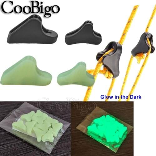 50pcs Triangles Rope Tightener Camping Tent Guy Lines Runner Guyline Camping Awning Stopper Adjuster Cord Rope Tensioner Backpac