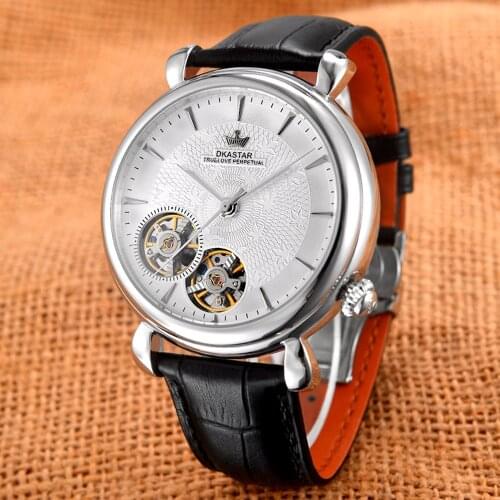 Automatic Watch Men Double Tourbillon Mechanical Wristwatches 100M Waterproof Fashion 42mm Stainless Steel Diver Watches 2021