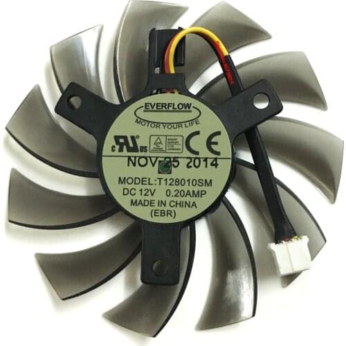 Free shipping T128010SM 75mm VGA Video Card Fan For GTX580 GTX670 560TI Cooling Fan