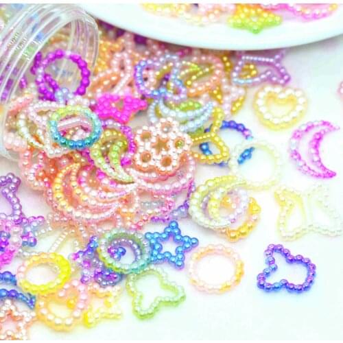 20 Gram Mixed Shape Unicorn Color ABS Special Shape Pearls-Nail Art Decoration Beads-Party Decorating Confetties