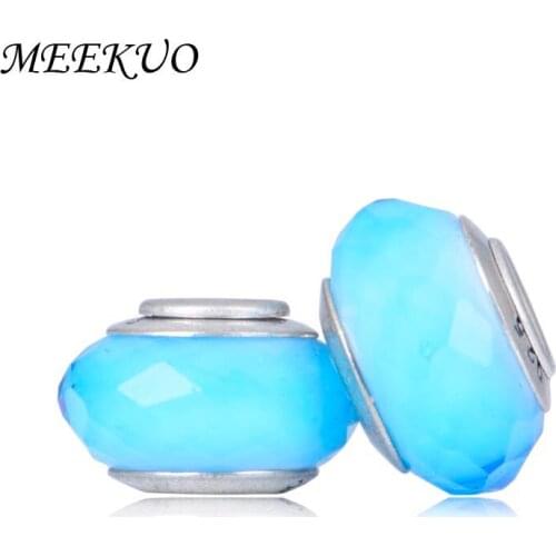 European Section Lampwork Glass Beads Murano Copper Charm Bead Fit Pandora For Girl DIY Bracelets & Bangles