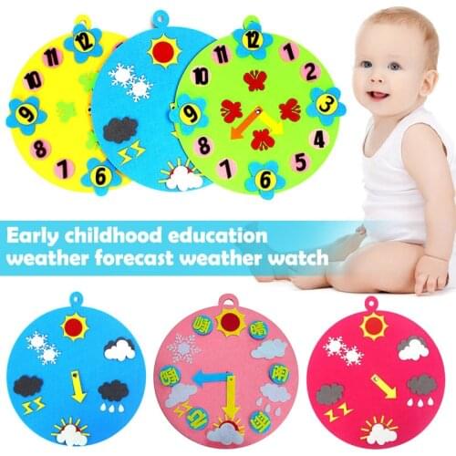 Baby Early Educational Clock Time Weather Learning Clock Cognitive Toys for Kids BM88