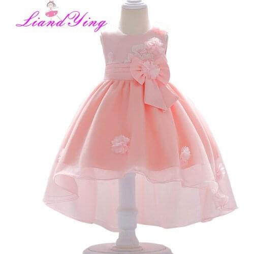 1 Year Birthday Baby Girl Dresses For Baptism Infant Princess Embroidery Christening Gown With Trail Newborn Clothes For Girls