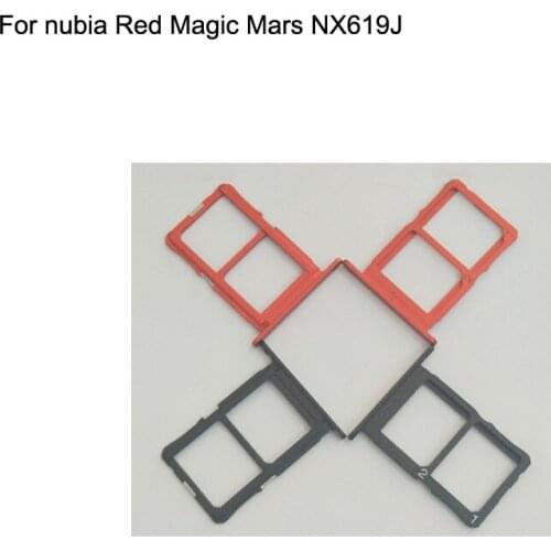 For nubia Red Magic Mars NX619J New Original SIM SD Card Holder Sim Tray Reader For nubia RedMagic2 Cell Phone