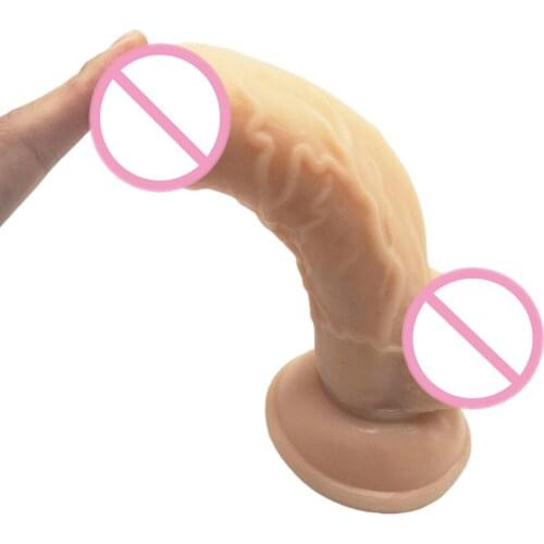 16*4cm foreskin dildo realistic male artificial penis fake dick huge big dildos suction cup Anal dildo for womem sex toys