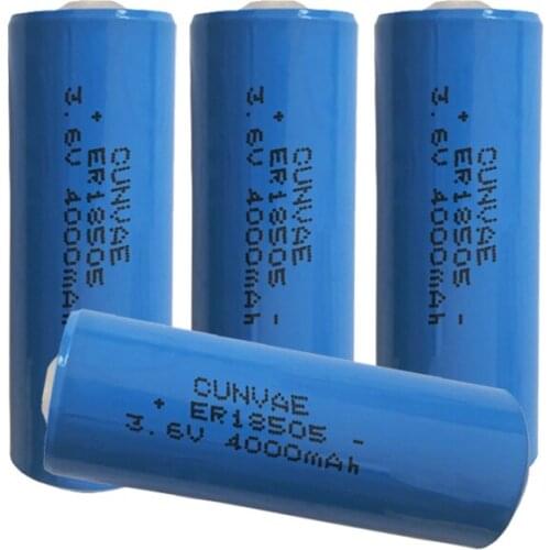 4PCS ER18505 18505 LS18505 3.6V 4000mah Capacity type A water meter Li-ion lithium battery Electronic toll collection devices