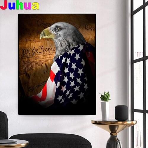 America Map Symbol of Freedom eagle Picture diy diamond embroidery diamond painting full square round drill diamond mosaic art
