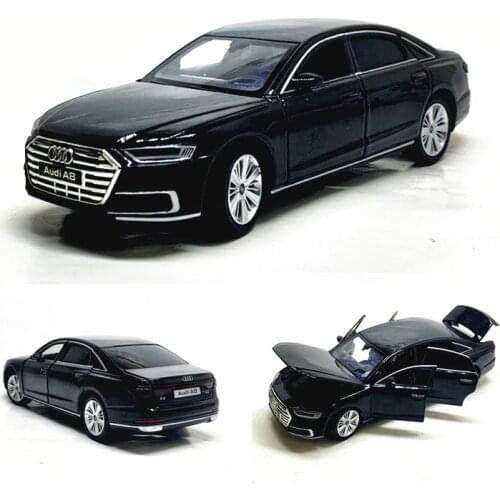 1:32 Scale All New Audi A8 Diecast Car Model With Pull Back Sound Light Collection Gift Toys For Children Free Shipping
