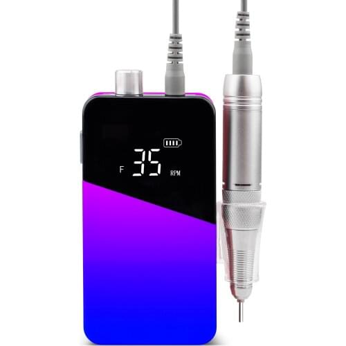 Gradient Color 35000rpm Cordless Portable Electric Nail Drill Machine Rechargeable e file Nail drill Manicure Pedicure Set 809G