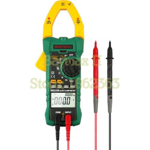 MASTECH MS2115B True RMS Digital AC/DC Clamp Meters Capacitance Frequency Tester W/USB Interface & NCV