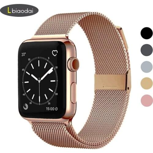 Buckle Milanese Strap For Apple Watch band 44 mm 40mm iWatch band 38mm 42mm Stainless steel strap for Apple watch 5 4 3 40 38 42