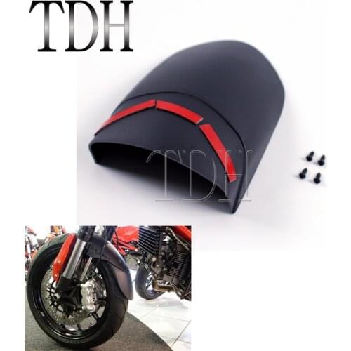 Motorcycle Black Front Fender Mudguard Splash Guard Extender Extensions For DUCATI Monster 696 796 1100 1200 2008-2016
