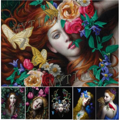 Full square/round drill 5D diy diamond painting Butterfly flower girls embroidery pattern cross stitch kit mosaic room decor